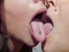 lesbian tongue kiss gif