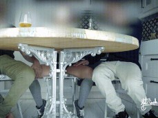 Under the table gif