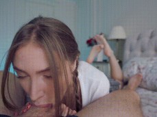 Emilia bunny blowjob gif