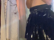 Blonde kicking in the air, then flashing butt with vagina gif