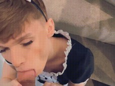 Femboy maid loves cleaning gif