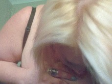 blonde  licks her bigtits nipples gif