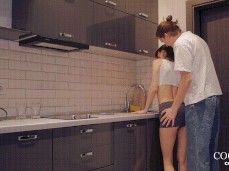 Distraction while washing dishes gif