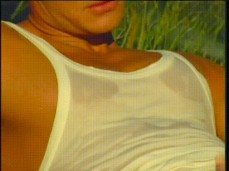 Sexy, smooth Fred Goldsmith wanking his thick cock outdoor 0243 gif