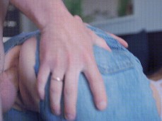 crotch  jeans hot swollen pussy fucking from behind gif