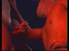 Dino Philips cumming on Ryan Wagner's chest : gif