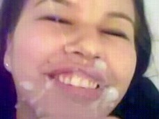 Happiest When Covered in Cum gif