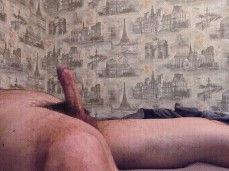 Chubby uncut Italian squirting hard, all over his chest 0051-1 gif