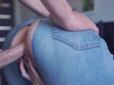 jeans doggy gif