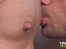 tatted Bryce Hart sucks smooth, hung Devin Franco's erect nipples 0035 gif
