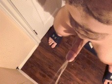 Sexy, fit, hairy guy pissing hard 0016-1 gif