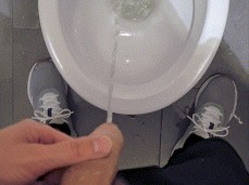 Peeing in public toilets... gif