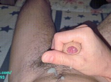 Morning quickie before work... Beautiful big cum shot on my belly. gif