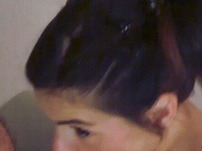 petite pigtails  sucking on knees gif