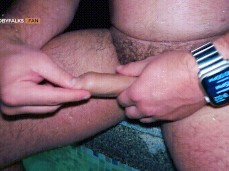 beefy muscle hunk Koby Falks fingering his foreskin 0020-1 gif