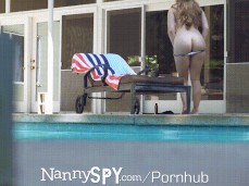 Lena Paul takes off bikini bottoms gif