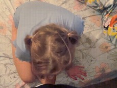 petite pigtailed cocksucker gif