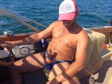 Beefy captain Spade cruising and smoking with a boner 0541-1 7 gif