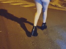 Flashing her ass on the street gif