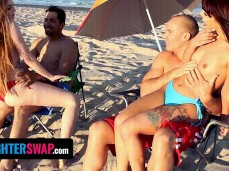 Topless beach lapdances gif