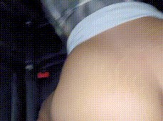 amateur couple having fun in car - tight pussy penetration close up doggy gif