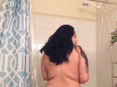 ass fat in the shower gif