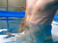 TimonRDD jerking his big thick uncut cock in the pool 0323-1 1 split second gif
