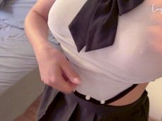 Schoolgirl showing her boobs gif
