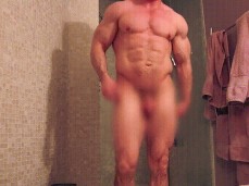 hot-chested fitness model Casey Jetsin comes out of the shower 0016-1 3 gif