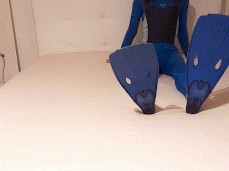 Snorkel and Wetsuit playing gif