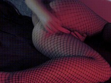 Fucking my pussy with my vibrator and stockings gif