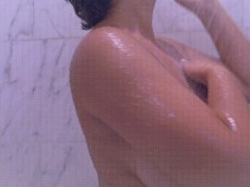 hot busty meaty babe infinitely looped spinning in shower to music gif