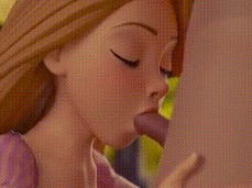 Rapunzel Sucking Cock! gif