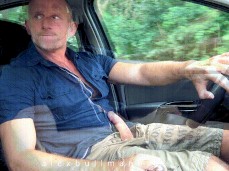 mature, beefy muscle hunk alex bullmann driving with a boner 0023-1 6 gif