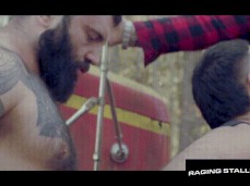 Teddy Torres spitroasted outdoors by truckers Markus Kage & Ryan 0508 8 gif