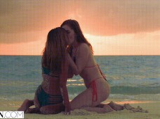 Jia Lissa making out with her new friend on the beach gif