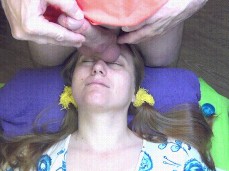 Face massage with testicle gif