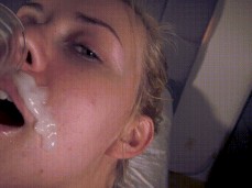 Shot of cum on face gif