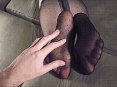 FEET TICKLING Playing with her feet gif