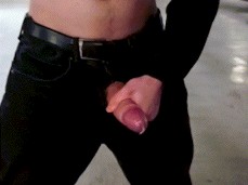 cute, uncut, hung S1monReilly jerks and cums in a parking garage 0012-1 gif
