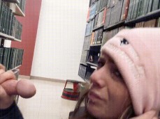 cumshot in library gif