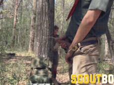 scout Colton spies on mustached scoutmaster Wheeler pissing hard 0125 5 gif