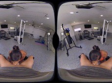 VR Bangers Sexy  babe Zoey Sinn seducing on gym VR Porn gif