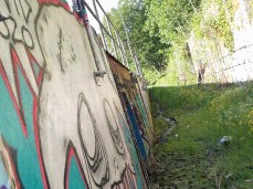 hanging naked upside down next to a railway 0837-1 gif