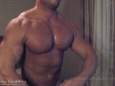 Pornostalgia: hot-chested muscle hunk Frank-the-Tank-Defeo (1983-2018) gif