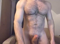 Hot chested, hairy, hung Hootmann shows off his big thick cock 0044-1 3 gif