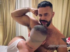Blessed Boy worshipping handsome Teddy Torres's hairy chest 0018-1 gif