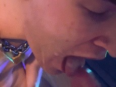 Cum on party twink's face and mouth gif