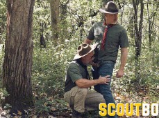 Scouts catch mature leaders Carger & Smith sucking in the woods 0052 gif