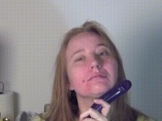 Face massage with purple dildo gif